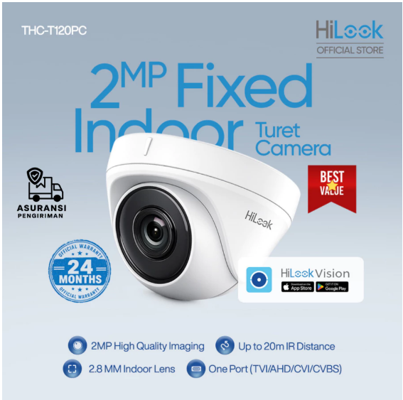 CCTV Analog Indoor 2Mp/1080P HILOOK (2.8MM)