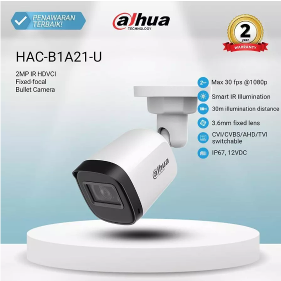CCTV Analog Outdoor 2Mp/1080P DAHUA (3.6MM)